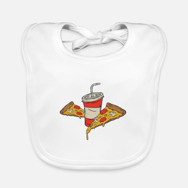 Pizza avec boisson Bavoir bio Bébé