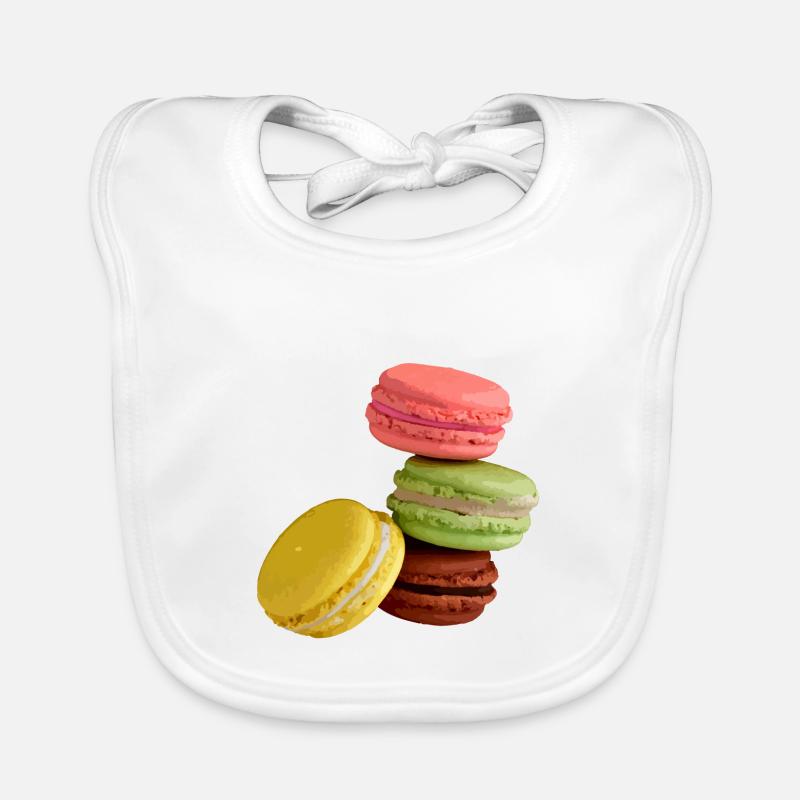 Macaron - Baby Bio-Lätzchen - Weiß