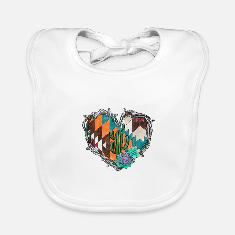 Azteken mit saftigem Stacheldraht Baby Bio-Lätzchen