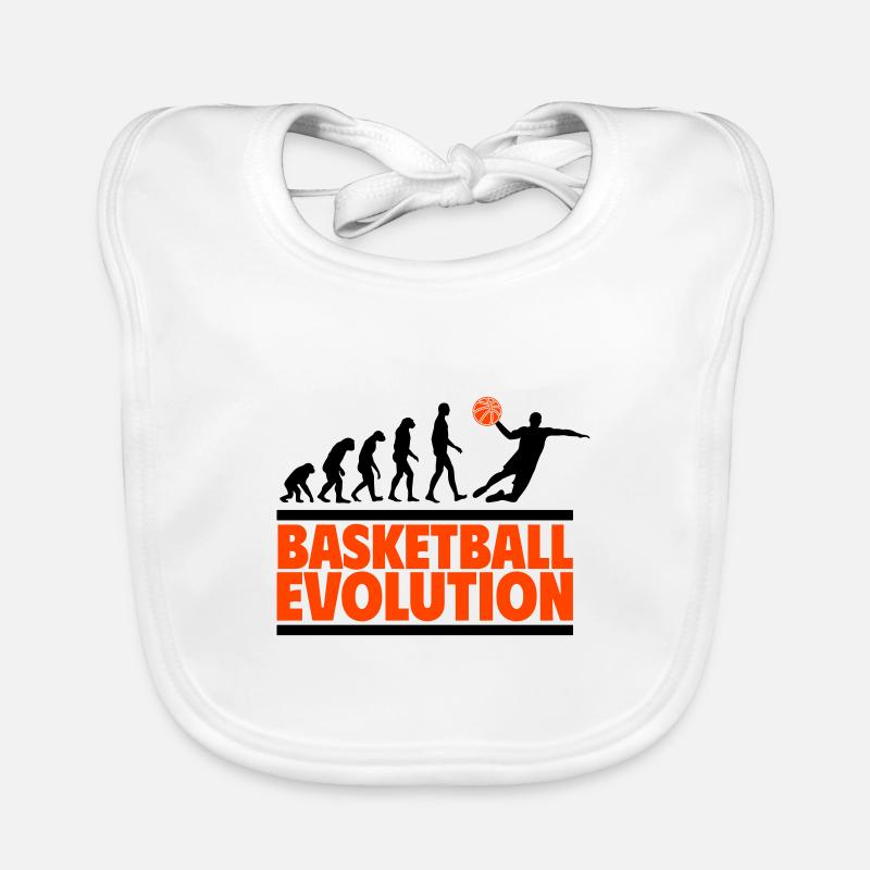 Basketball Evolution Organic Baby Bibs