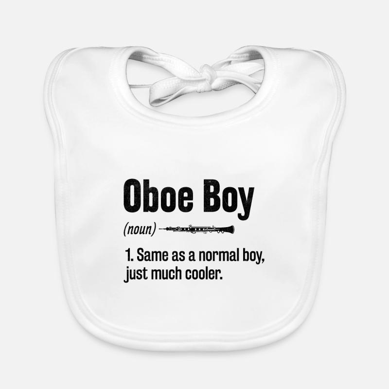Oboe Boy Oboe Basoonist Marching Band Instrument B Baby Bio-Lätzchen