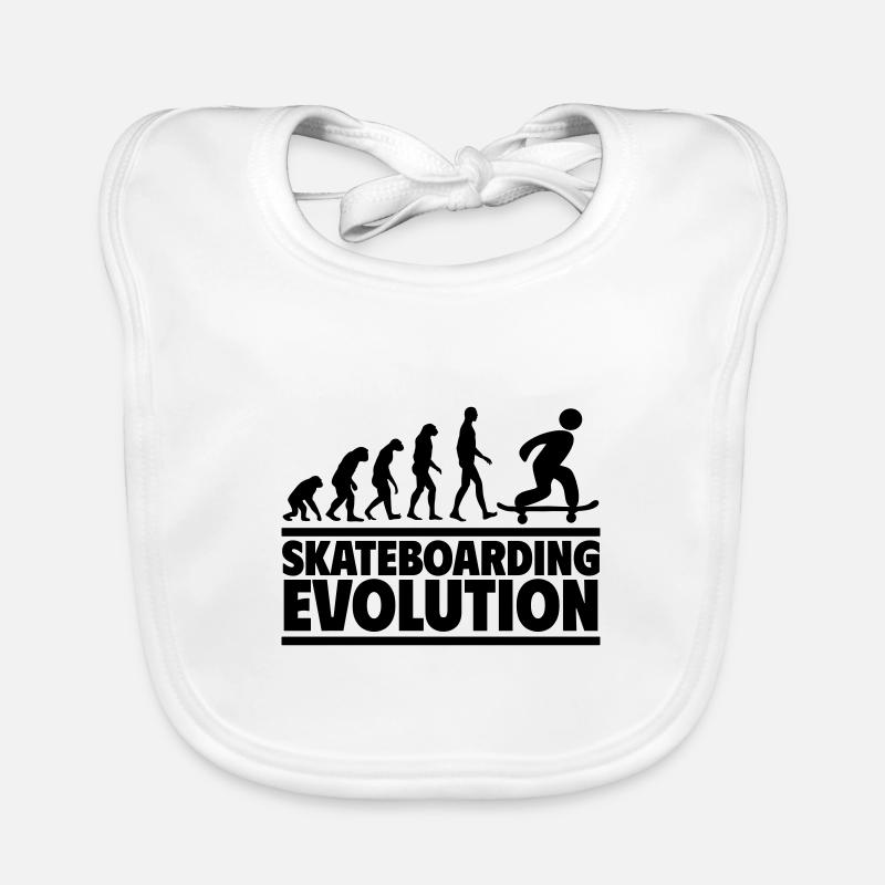 Skateboarding Evolution Baby Bio-Lätzchen