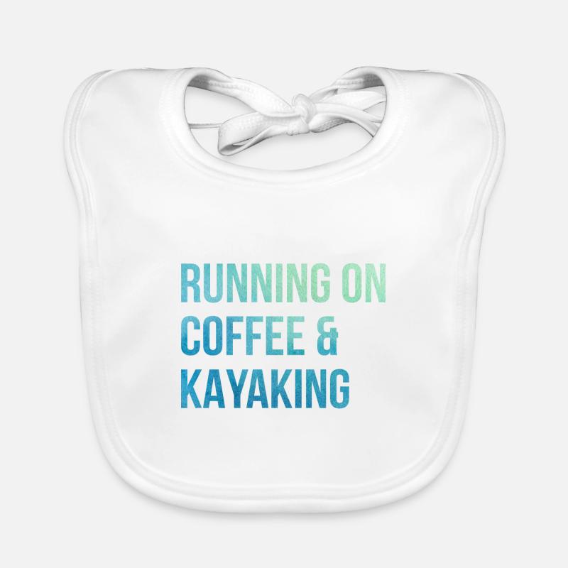Running On Coffee And Kayaking Canoe Rowing Paddle Baby Bio-Lätzchen