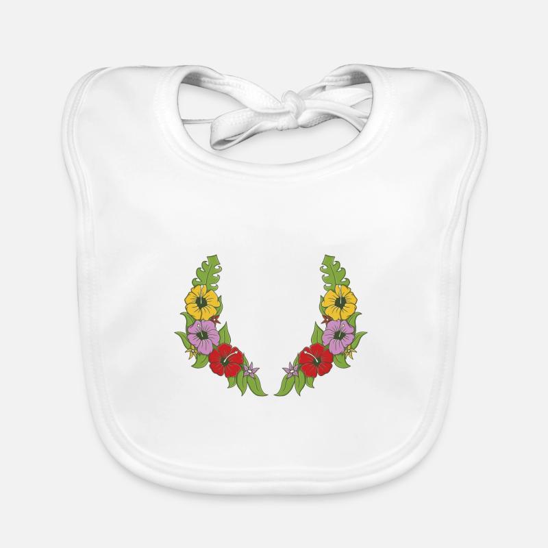 Couronne de fleurs Bavoir bio Bébé