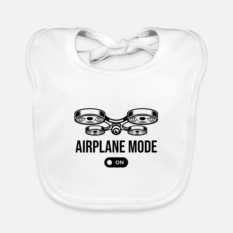 Airplane Mode On Drone Flying Quadcopter RC Pilot Organic Baby Bibs