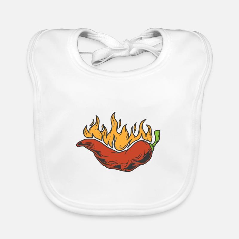 Feu de Chili Bavoir bio Bébé