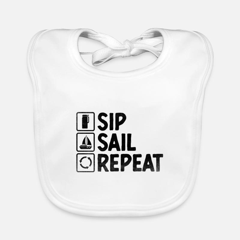 Sip Sail Repeat Paddelboot Baby Bio-Lätzchen