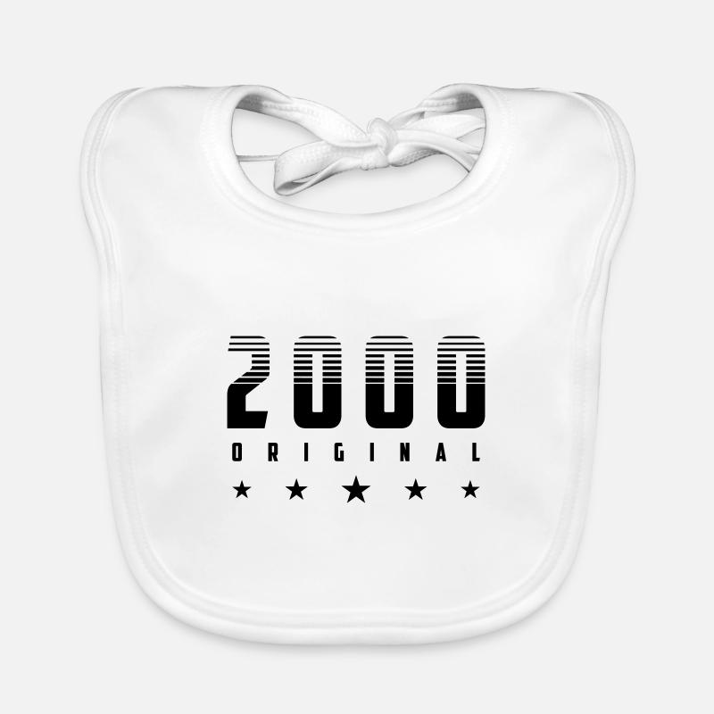 Original 2000 Année de naissance | Couleur modifiable Bavoir bio Bébé