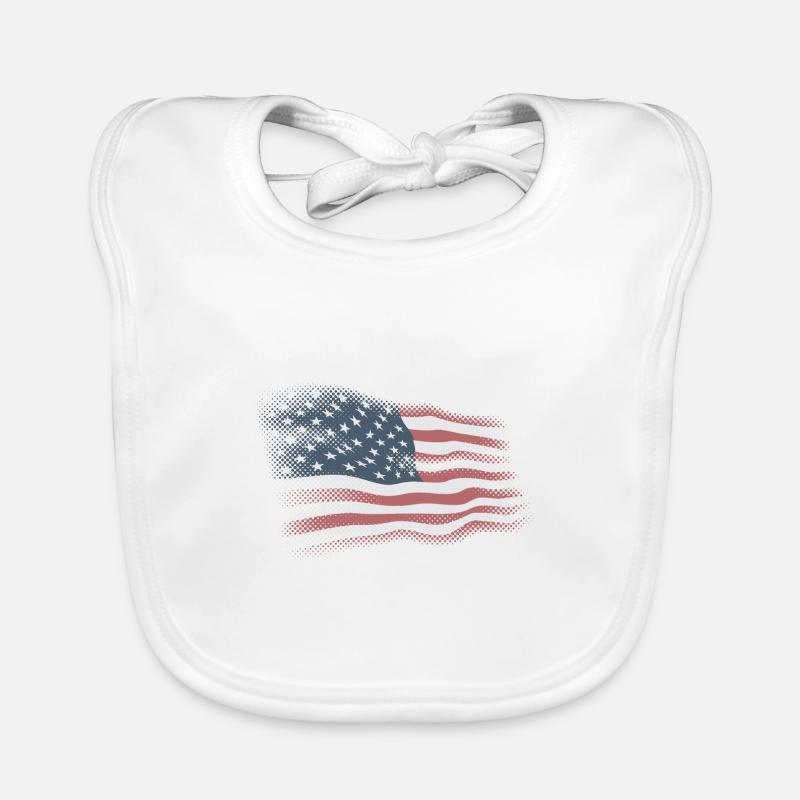 Drapeau des États-Unis Bavoir bio Bébé