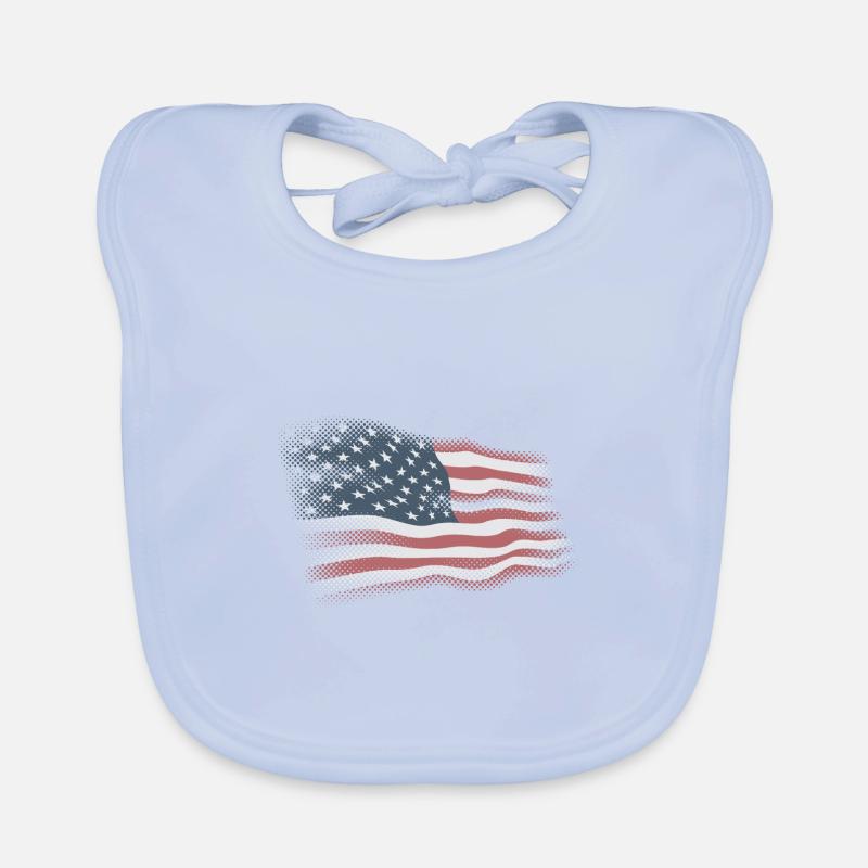 Drapeau des États-Unis Bavoir bio Bébé