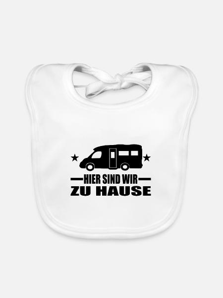 Camping - Baby Bio-Lätzchen - Weiß