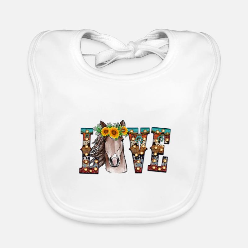 Cheval d’amour Bavoir bio Bébé
