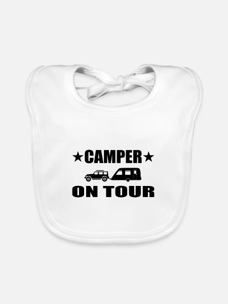 Camping - Baby Bio-Lätzchen - Weiß