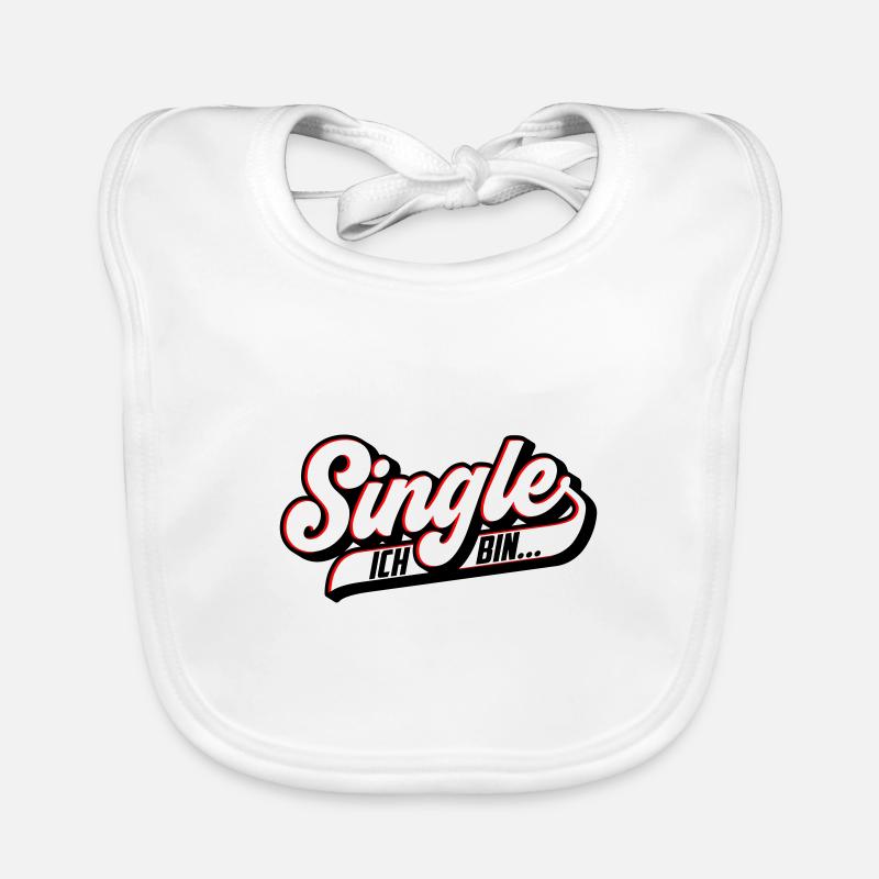 Ich bin Single | Farben änderbar Baby Bio-Lätzchen