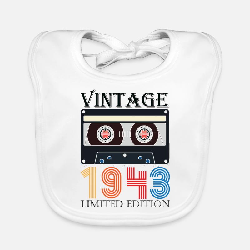 1943 Vintage Jubiläum Retro Limitierte Auflage Baby Bio-Lätzchen