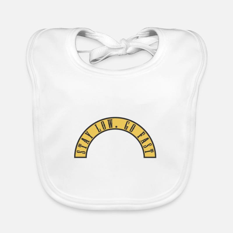 Restez bas aller vite Bavoir bio Bébé