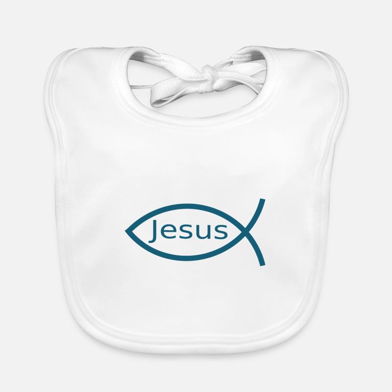 Jésus poisson Ichthys poisson poisson poisson Bavoir bio Bébé
