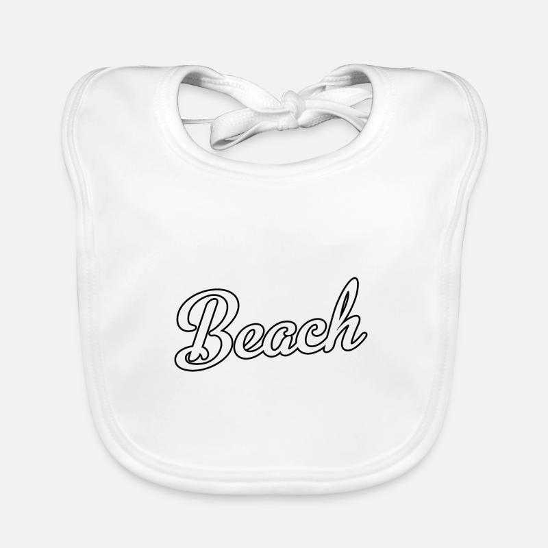 Beach - Baby Bio-Lätzchen - Weiß
