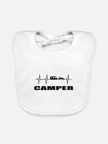 camping - Baby Bio-Lätzchen - Weiß