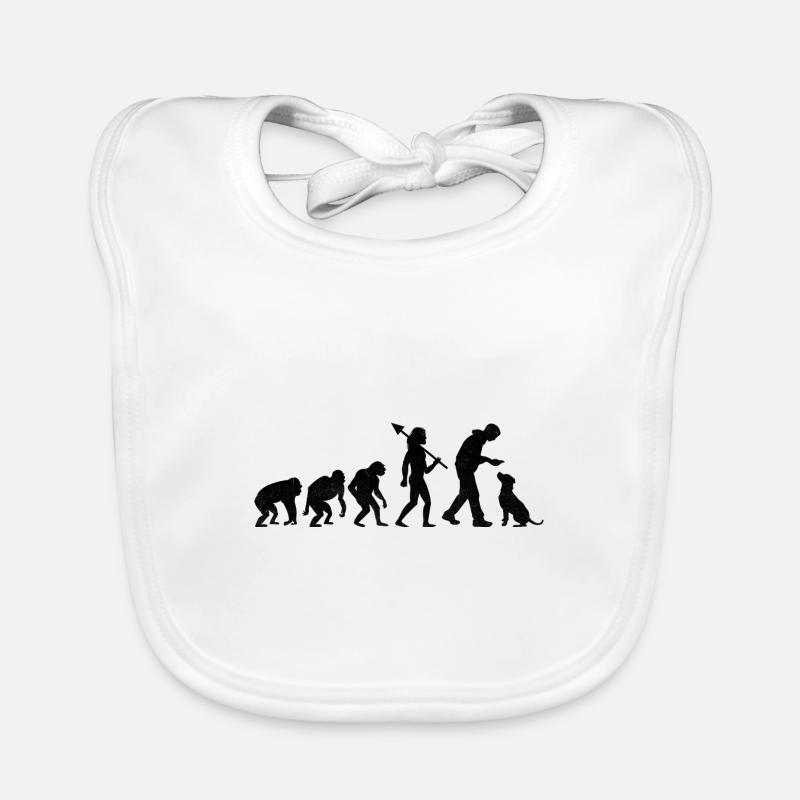 Retro Evolution Labrador Retriever Lab Hunde Apportieren Baby Bio-Lätzchen