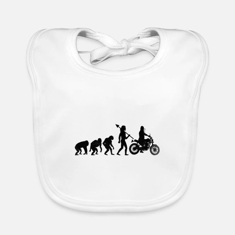 Evolution Moto Motard Mom Moto Motorc Bavoir bio Bébé
