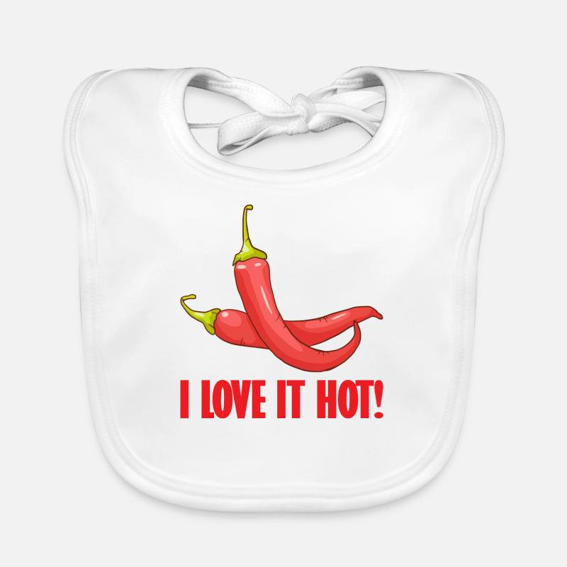 Piment chili piment chili piment aliments chauds Bavoir bio Bébé