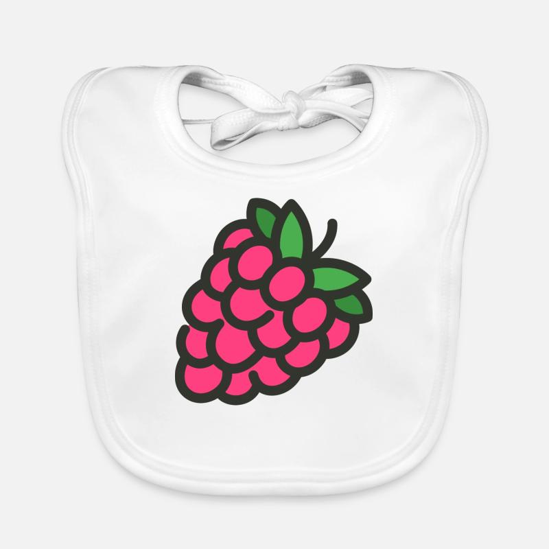 Raspberry t-shirt Organic Baby Bibs
