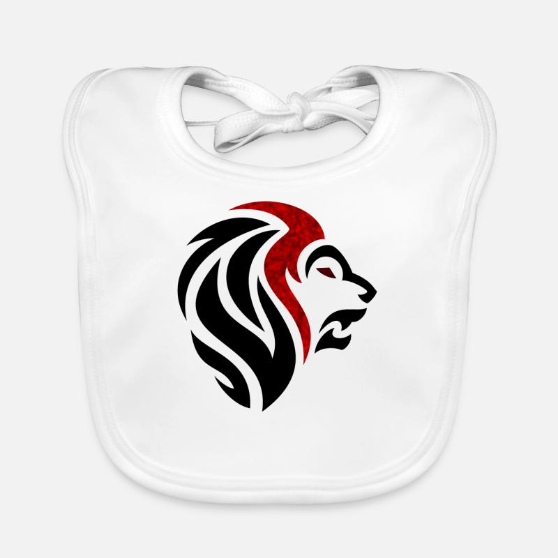 Black red lion Organic Baby Bibs