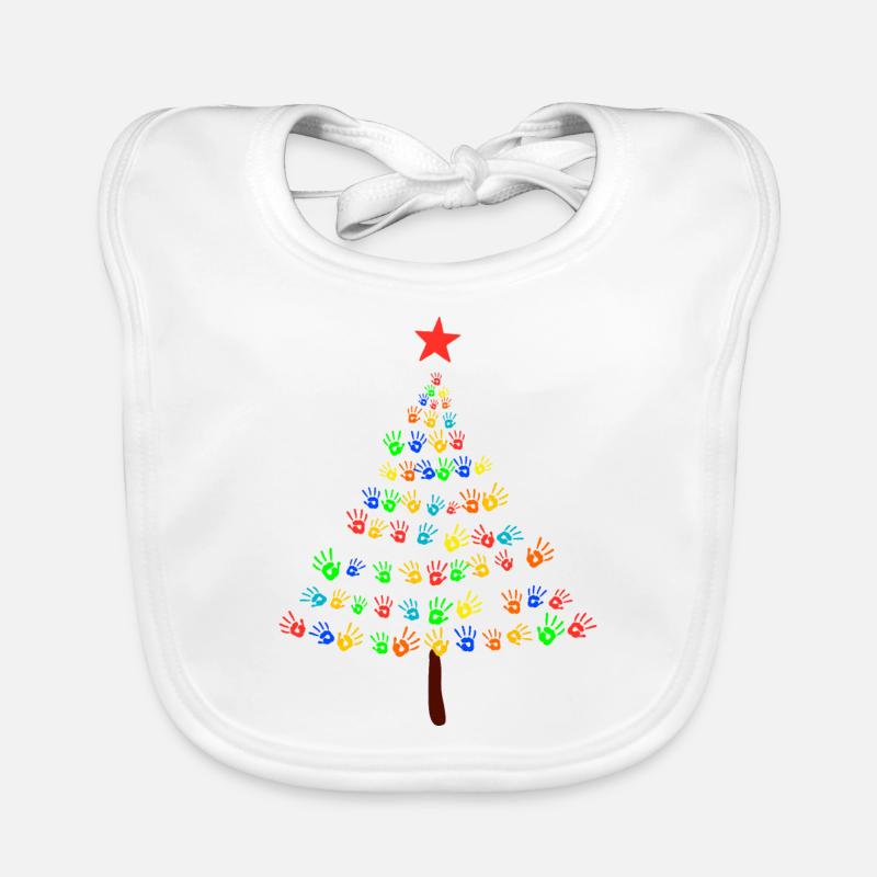 Weihnachtsbaum Kinder Frieden Baby Bio-Lätzchen