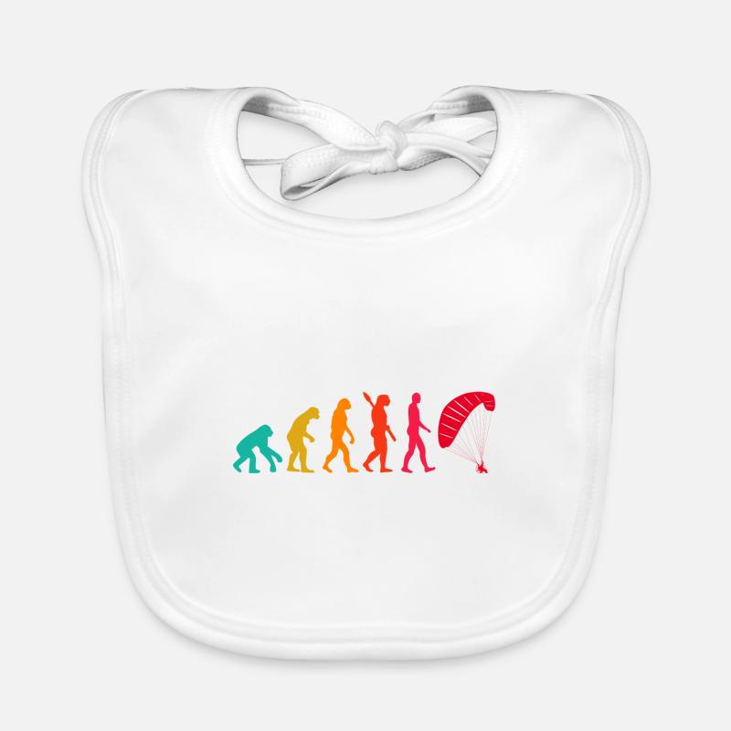 Evolution Graphic Paragliding Paraglider Skydiver Baby Bio-Lätzchen