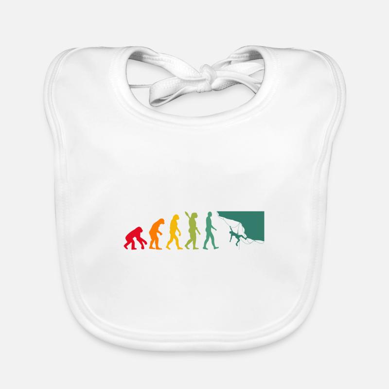 Evolution Graphic Climbing Climber Bouldering Boul Baby Bio-Lätzchen