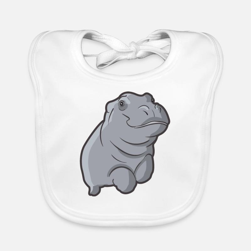 Hippopotame Hippopotame Hippopotame Hippopotame Bavoir bio Bébé