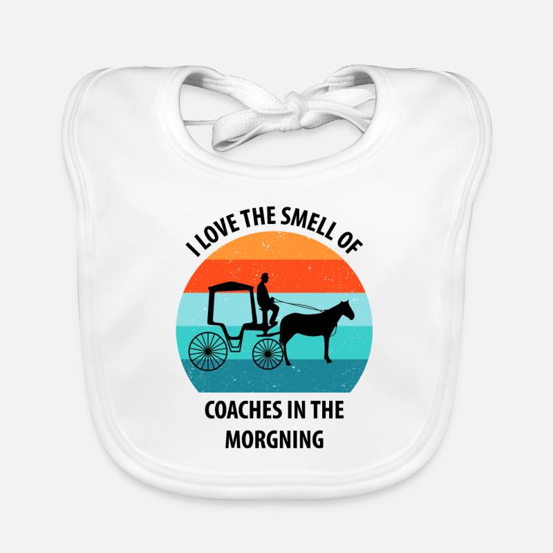 Calèche de cocher Calèche tirée par des chevaux Calèche Bavoir bio Bébé