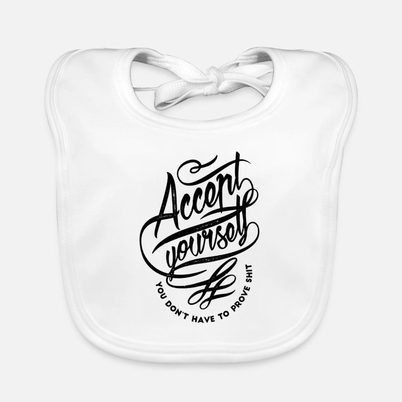 Accept yourself self esteem Organic Baby Bibs