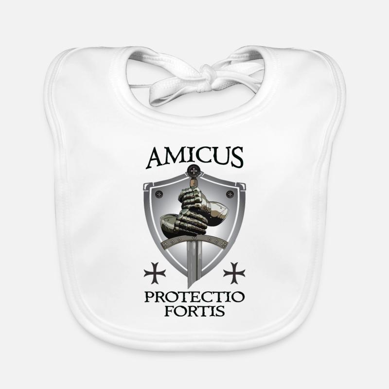 Crusader + Amicus Protectio Fortis Organic Baby Bibs