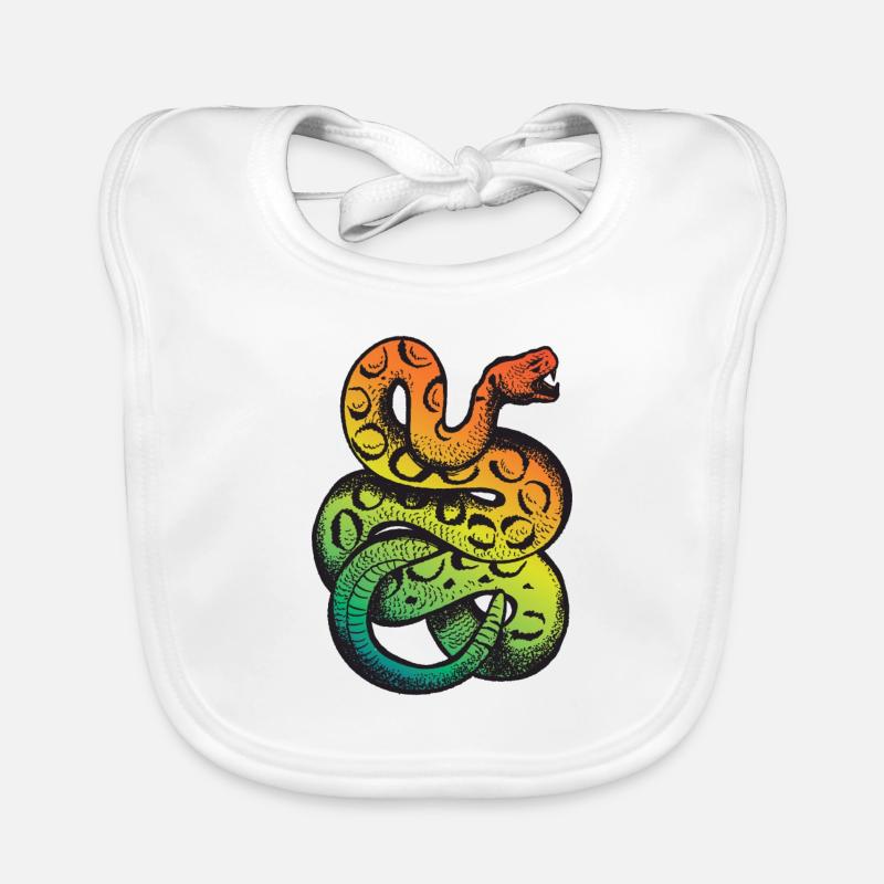 Rainbow rattlesnake Organic Baby Bibs