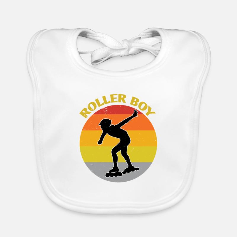 Roller Boy Retro Roller Skates Inline Skating Skat Baby Bio-Lätzchen