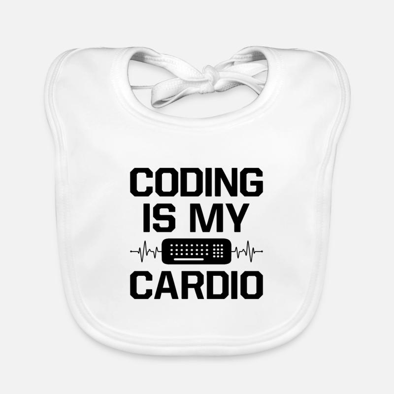 Coding Is My Cardio Programming Coder Computer Gee Baby Bio-Lätzchen