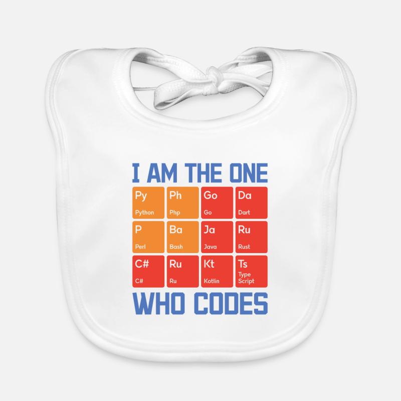 I Am The One Who Codes Programming Programmer Nerd Baby Bio-Lätzchen