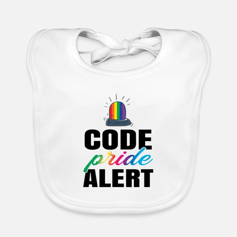 Code Pride Alert Bisexual Lesbian Love Asexual Tra Baby Bio-Lätzchen