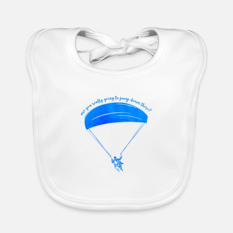 Are You Really Going To Jump Down Here? Paraglidin Baby Bio-Lätzchen
