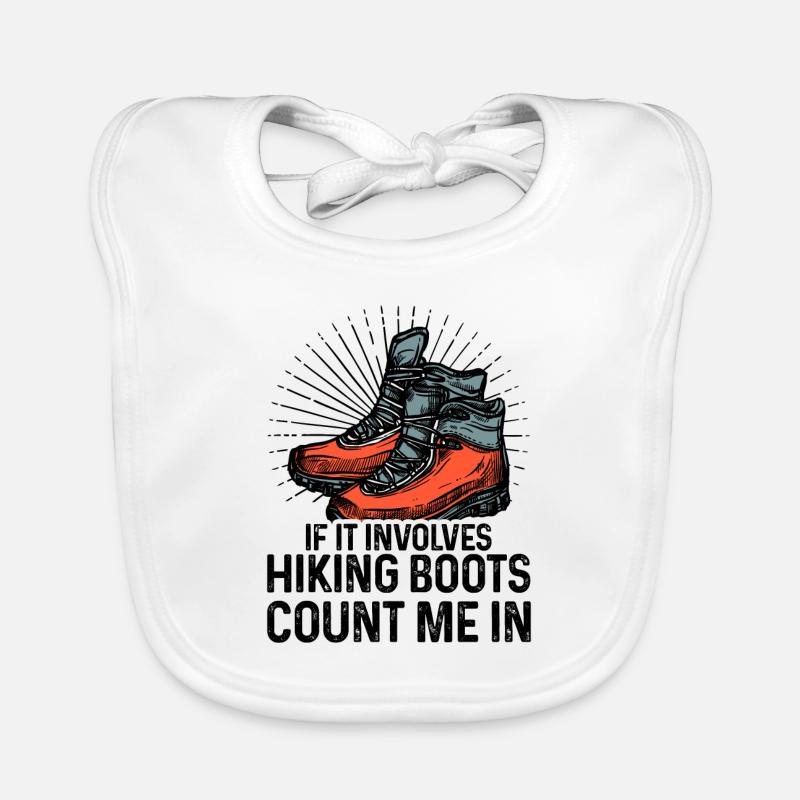 If It Involves Hiking Boots Count Me In Hiking Tre Baby Bio-Lätzchen