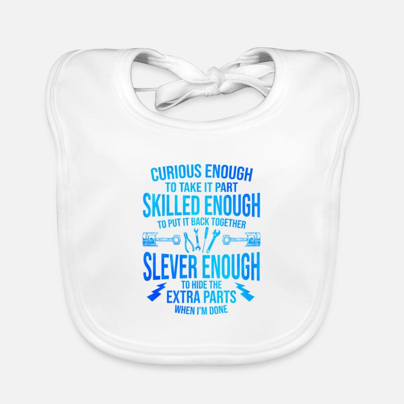 Corious Enough To Take It Part Skilled Enough Mech Baby Bio-Lätzchen