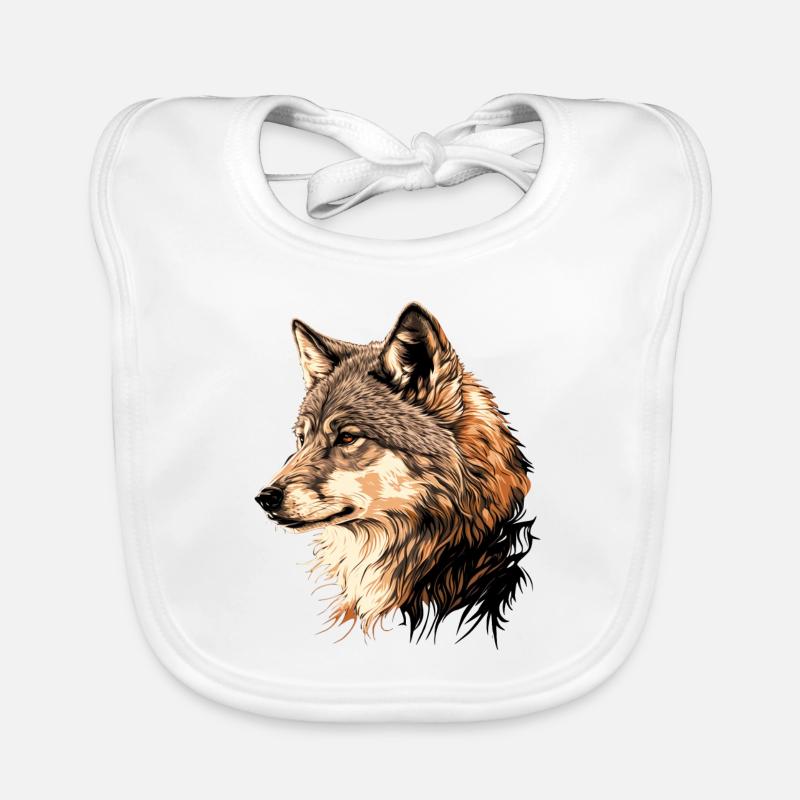 Loup Bavoir bio Bébé