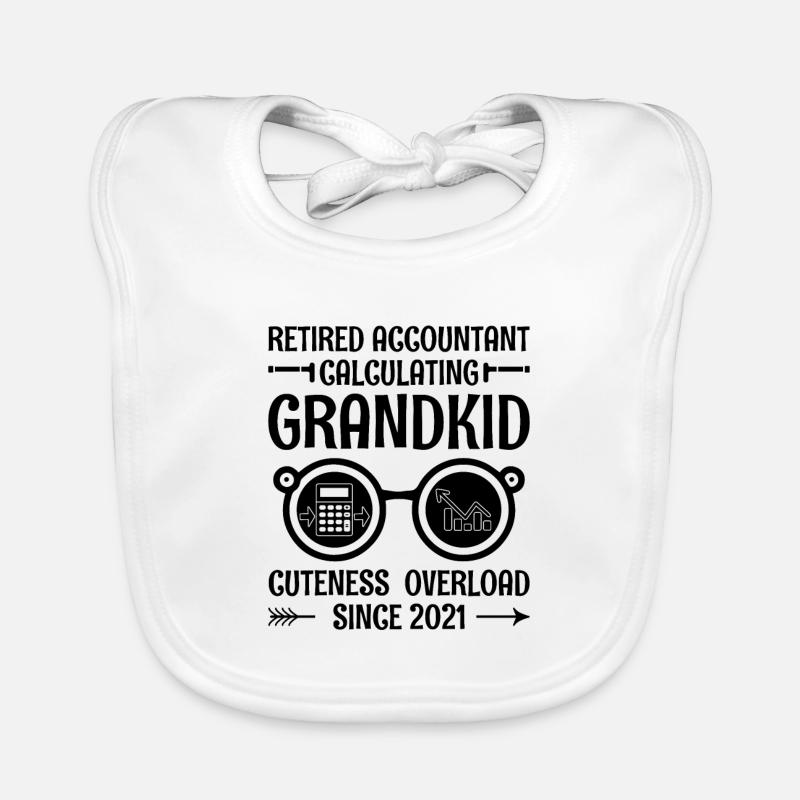 Grand-mère à la retraite Pensioner Comptable Banque Bavoir bio Bébé