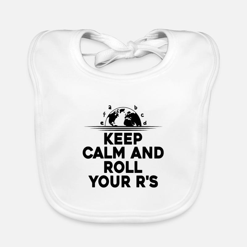 Professeur de langues étrangères École Professeurs de langues Bavoir bio Bébé