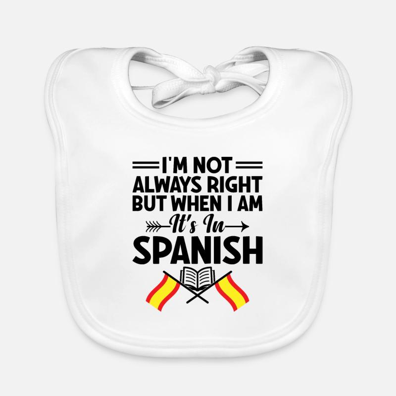 Professeur de langues étrangères École Professeurs de langues Bavoir bio Bébé