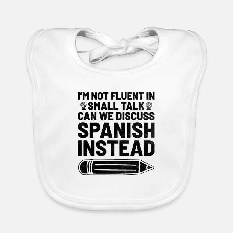 Professeur de langues étrangères École Professeurs de langues Bavoir bio Bébé