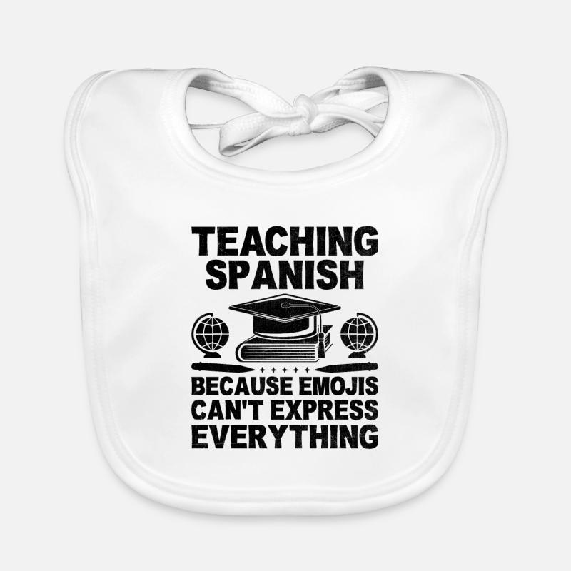 Professeur de langues étrangères École Professeurs de langues Bavoir bio Bébé