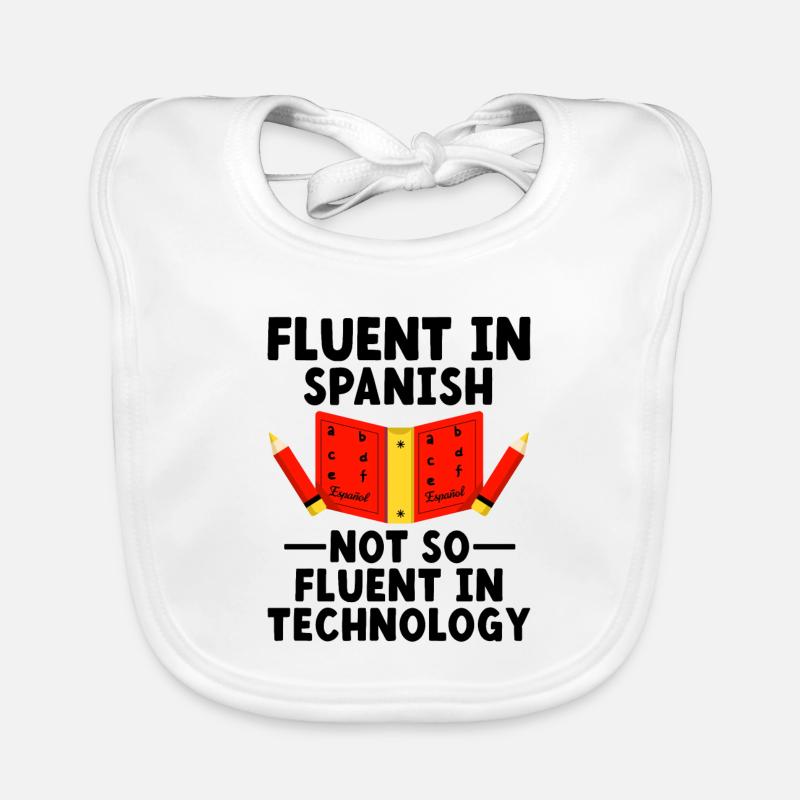 Professeur de langues étrangères École Professeurs de langues Bavoir bio Bébé